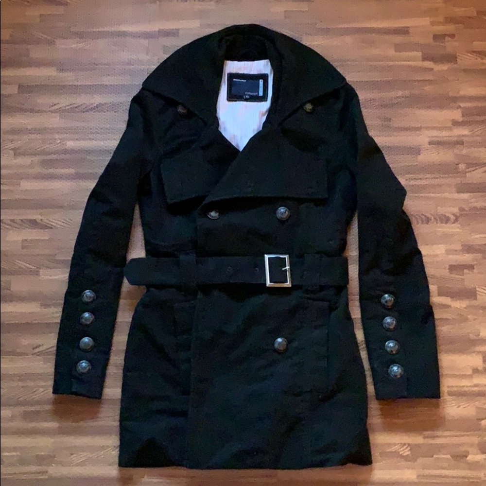 NWOT XS black peat coat fully lined